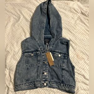 Ashley Vintage Charm Denim Button-Up Vest
